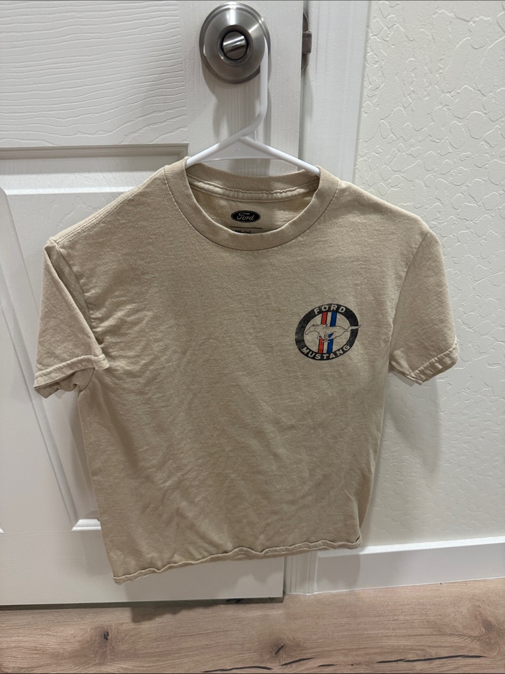 Ford Beige Logo Crewneck T-Shirt